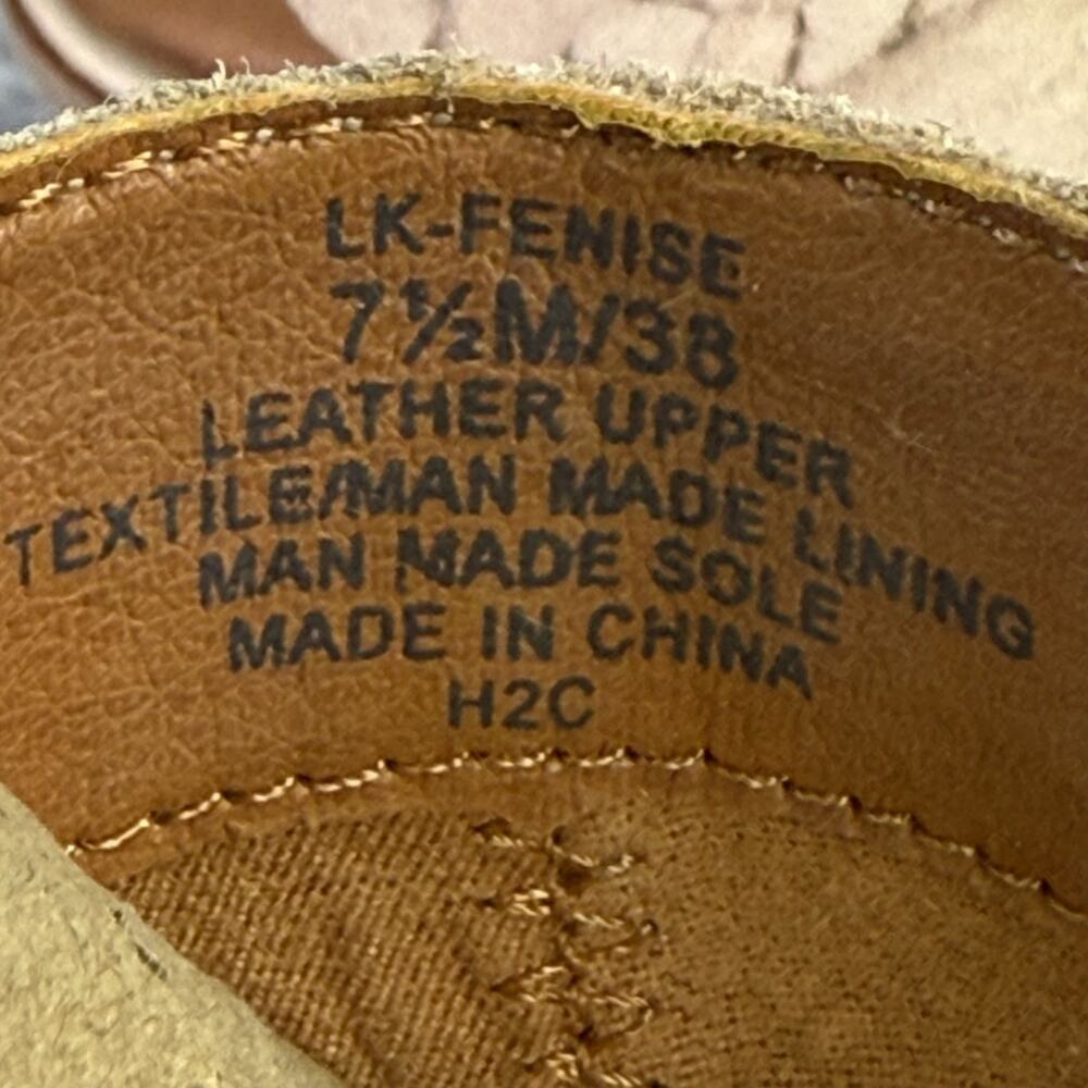 Lucky Brand Fenise Clogs Tan Coffee Suede Booties Women's Size 7.5 Backstrap - Picture 10 of 12